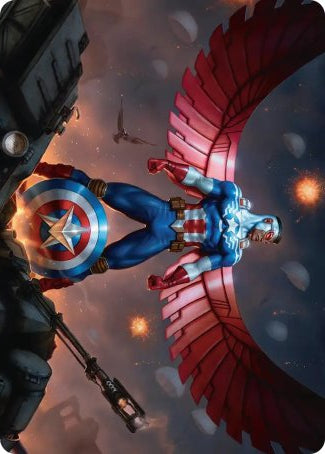 Captain America, Wings of Freedom (02/45) Art Card (AMSH)