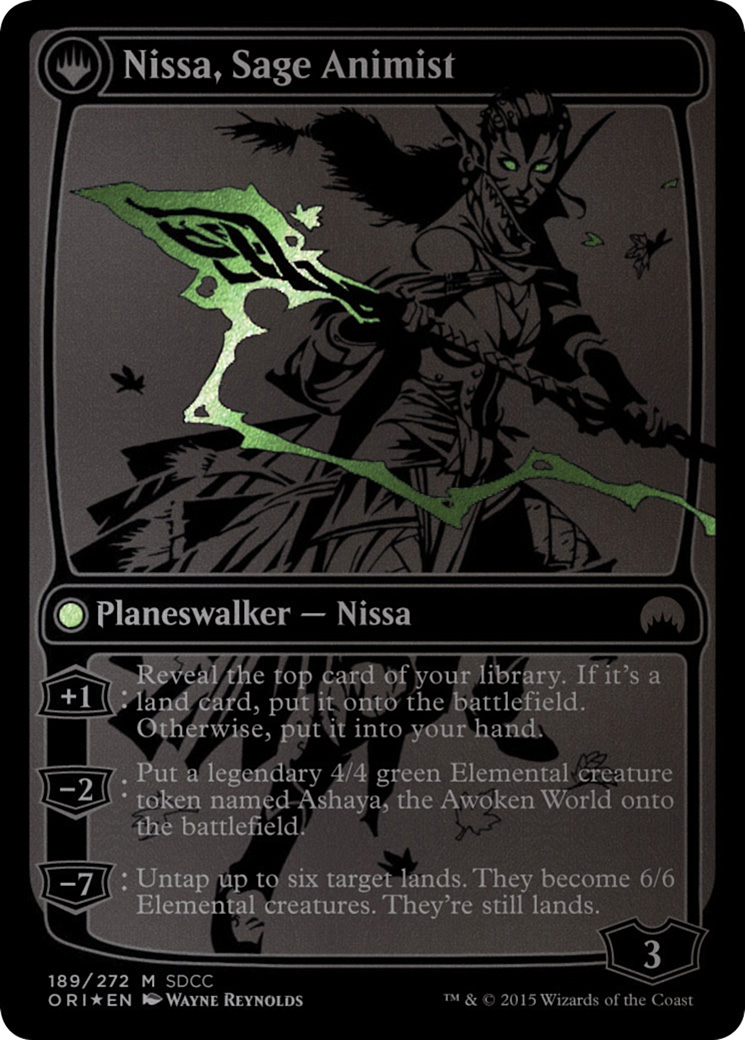 Nissa, Vastwood Seer // Nissa, Sage Animist (189) (SDCC 2015) (PS15) - Foil