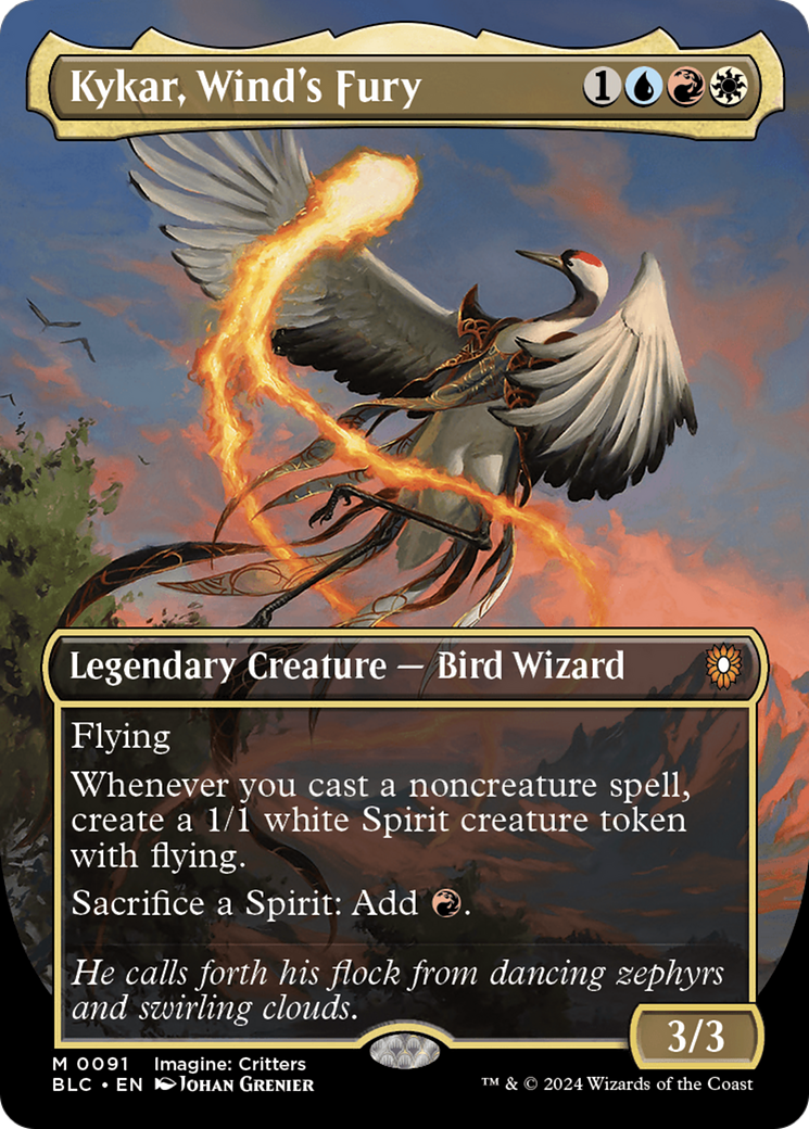Kykar, Wind's Fury (0091) (Borderless) (Showcase)