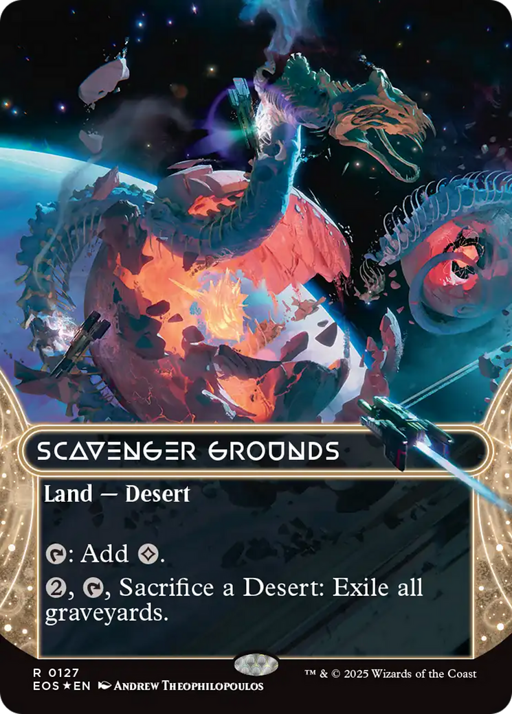 Scavenger Grounds (0127) (Borderless) - Galaxy Foil
