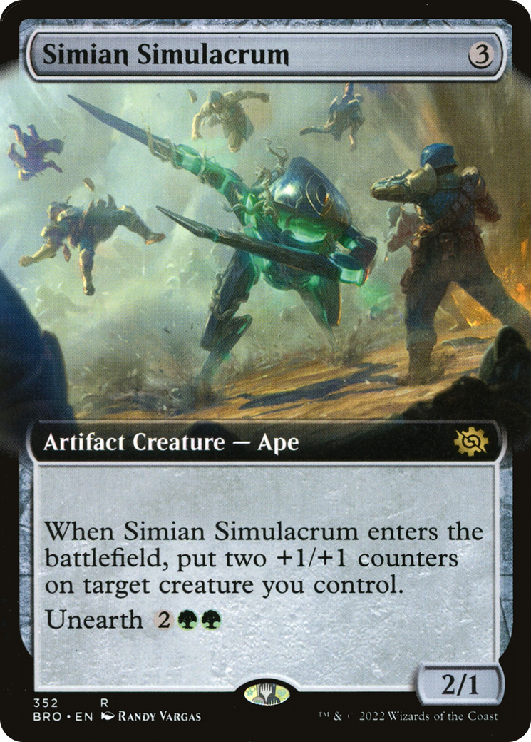 Simian Simulacrum (352) (Extended Art) - Foil