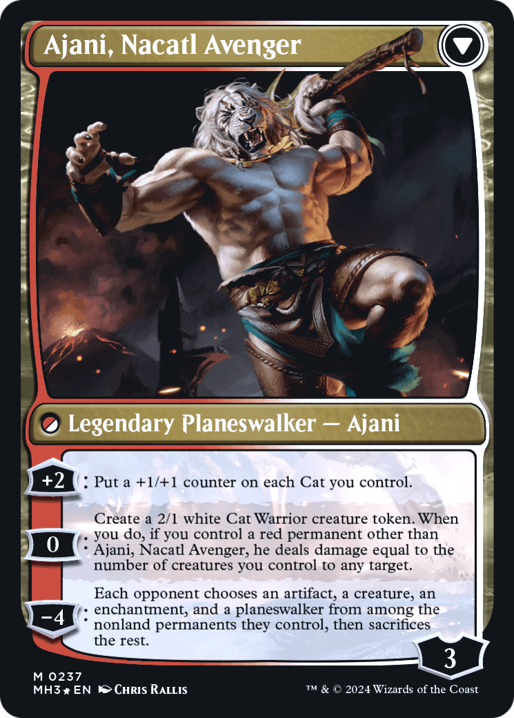 Ajani, Nacatl Pariah // Ajani, Nacatl Avenger (0237) (Prerelease) (PMH3) - Foil