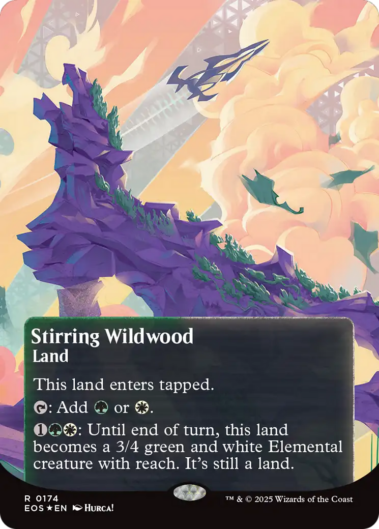 Stirring Wildwood (0174) (Borderless) - Galaxy Foil