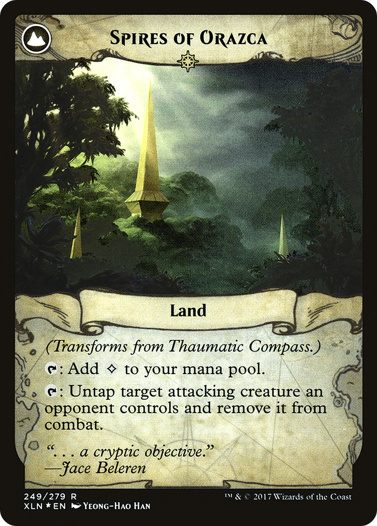 Thaumatic Compass // Spires of Orazca (249) (Prerelease) (PXLN) - Foil