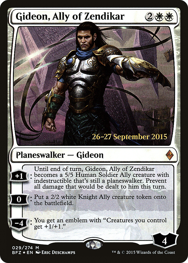 Gideon, Ally of Zendikar (029) (Prerelease) - Foil