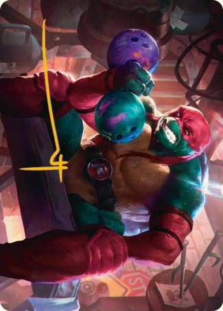 Raphael, Tough Turtle (09/54) Art Card (ATMT) - Gold-Stamped Signature