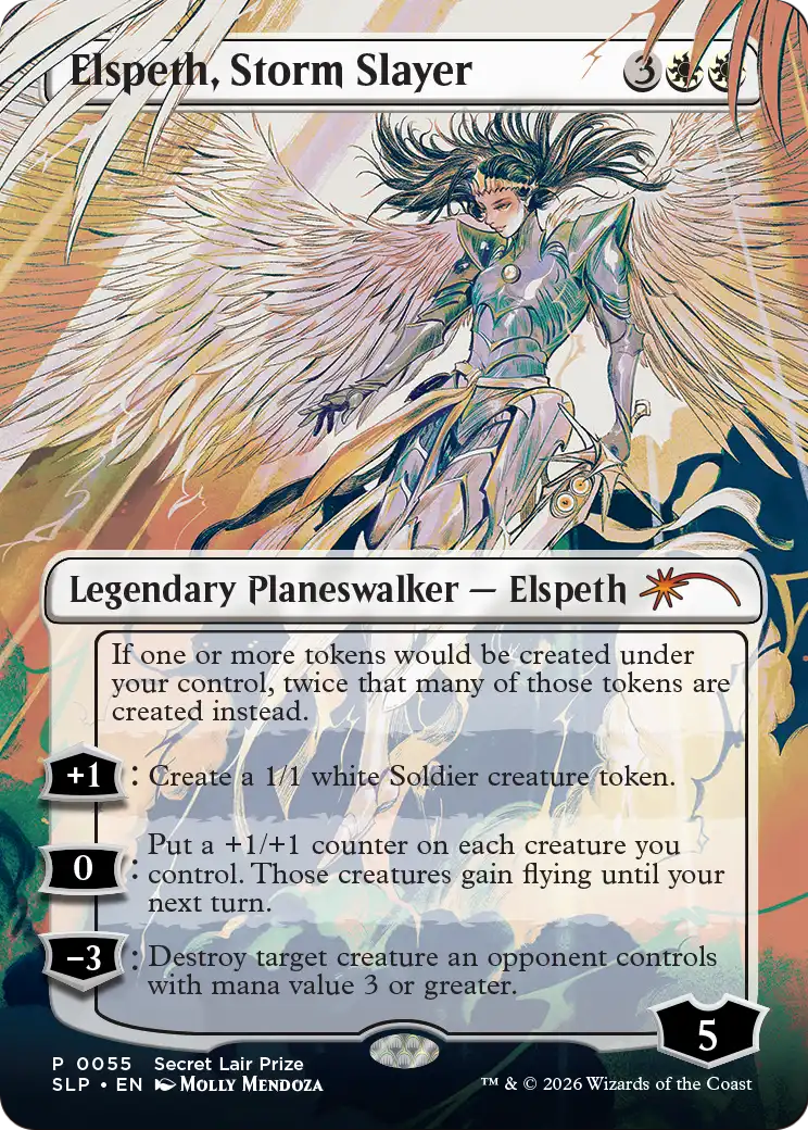Elspeth, Storm Slayer (0055) (Borderless) (SLP) - Foil