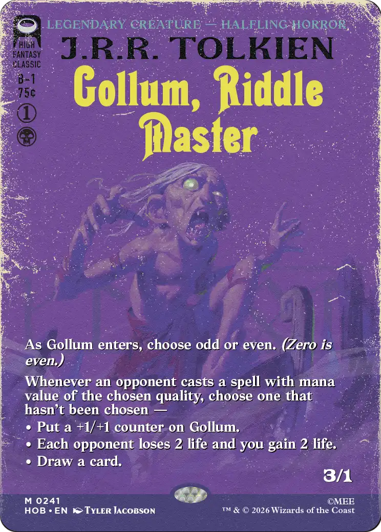 Gollum, Riddle Master (0241) (Borderless) (Book Cover) (HOB)