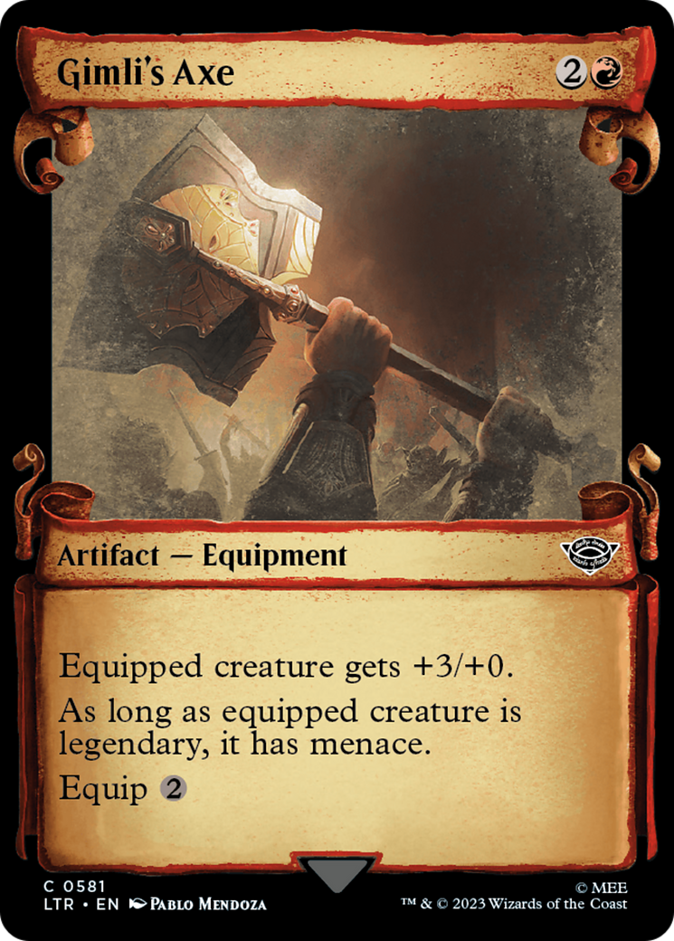 Gimli's Axe (0581) (Showcase) - Silver Foil