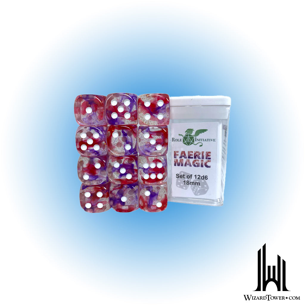 Dice Set - Diffusion Faerie Magic 18mm d6 12ct