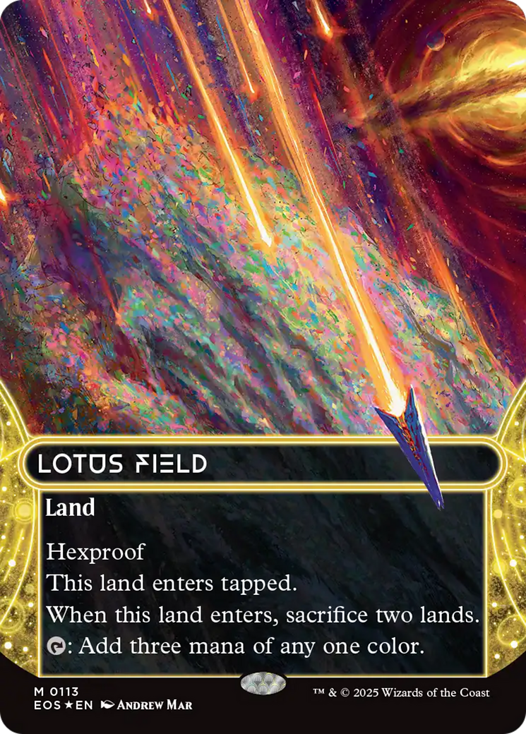 Lotus Field (0113) (Borderless) - Galaxy Foil
