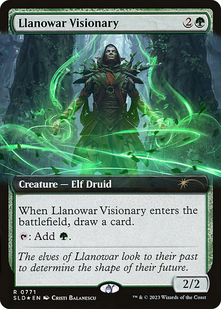 Llanowar Visionary (0771) (Extended Art) - Foil