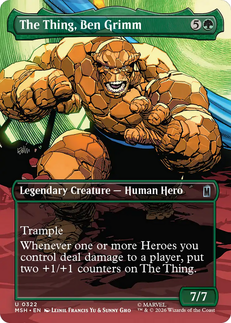 The Thing, Ben Grimm (0322) (Borderless) (MSH) - Foil