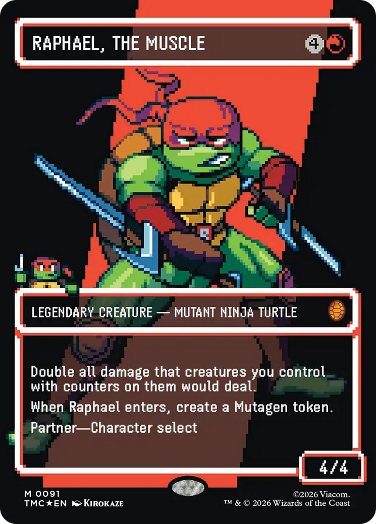 Raphael, the Muscle (0091) (Borderless) (TMC) - Surge Foil