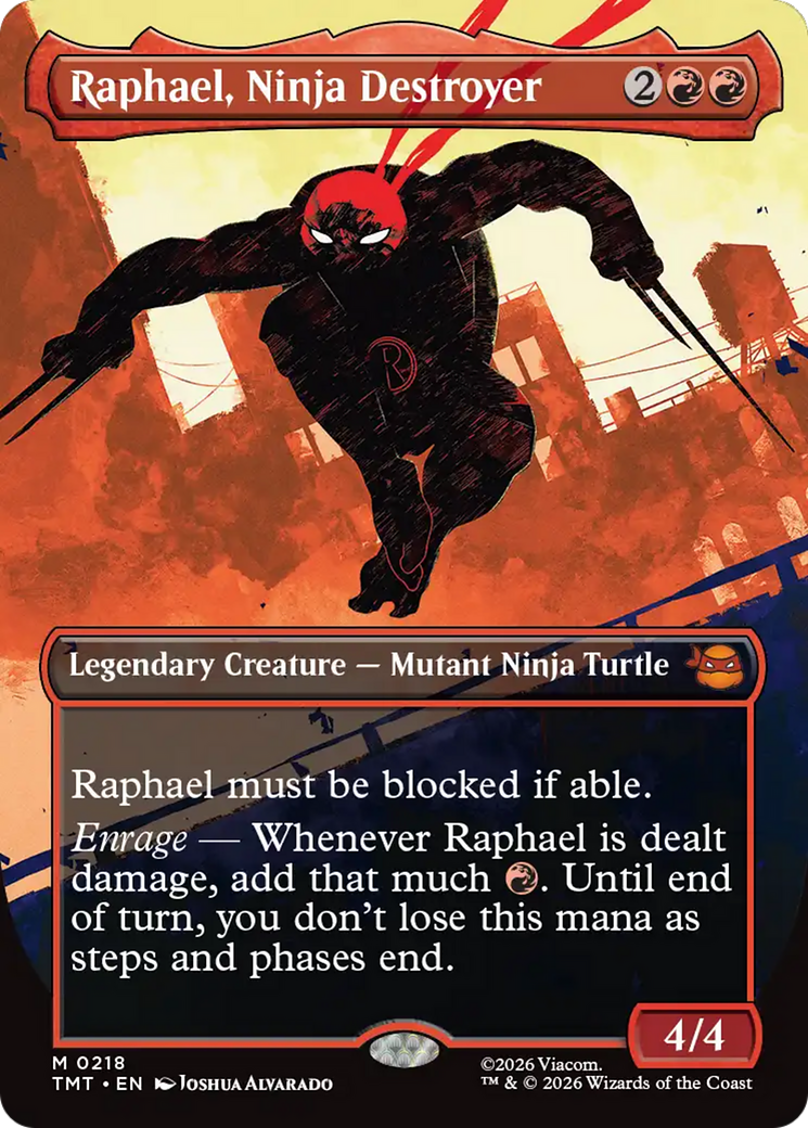 Raphael, Ninja Destroyer (0218) (Borderless) (TMT) - Foil
