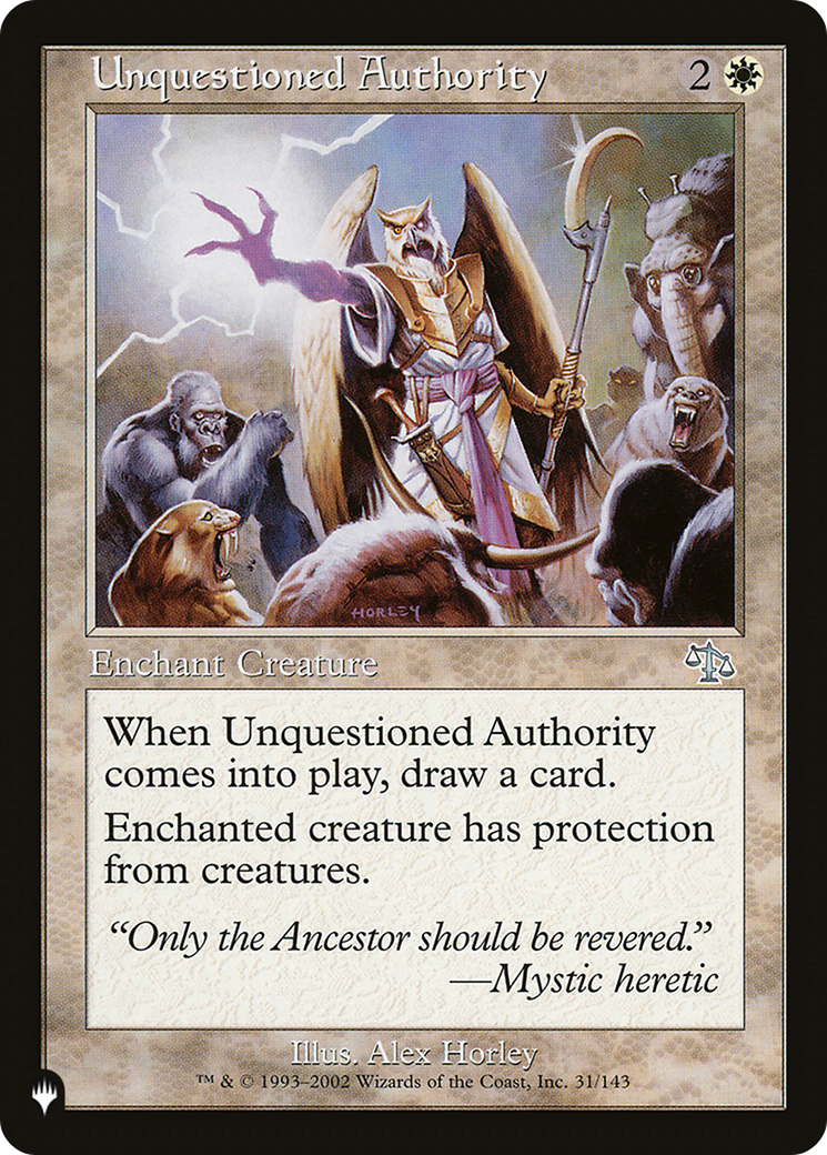 Unquestioned Authority (JUD-31) (Retro Frame) (PLST)
