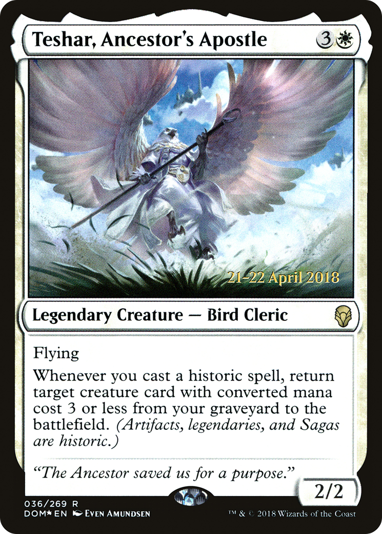 Teshar, Ancestor's Apostle (036) (Prerelease) - Foil