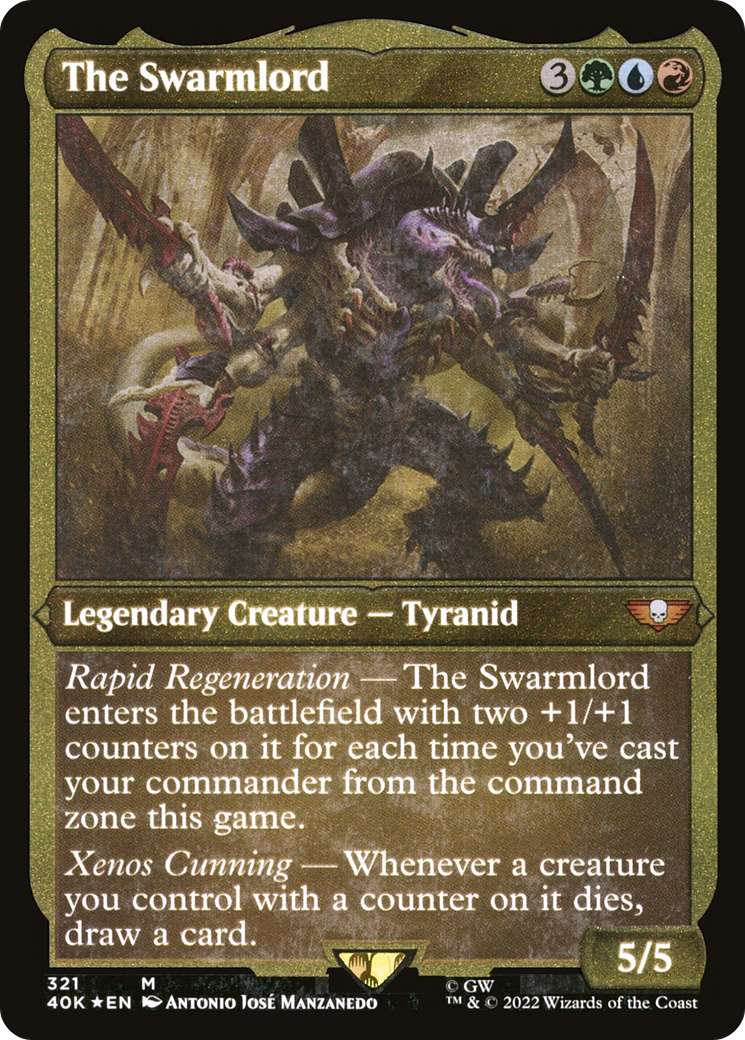 The Swarmlord (321) (Display Commander) (Thick Stock) - Foil Etched