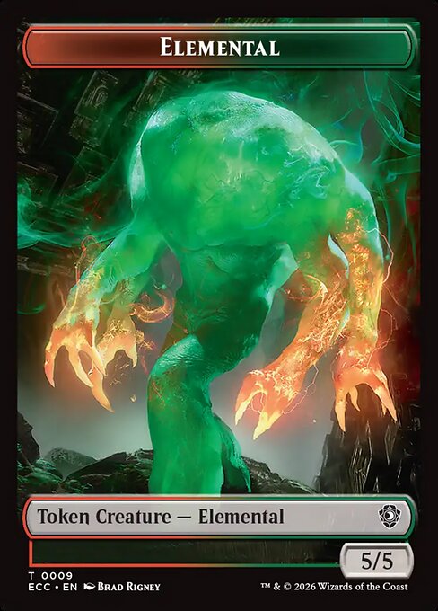 Elemental (0002) // Elemental (0009) Double-Sided Token (TECC) - Foil
