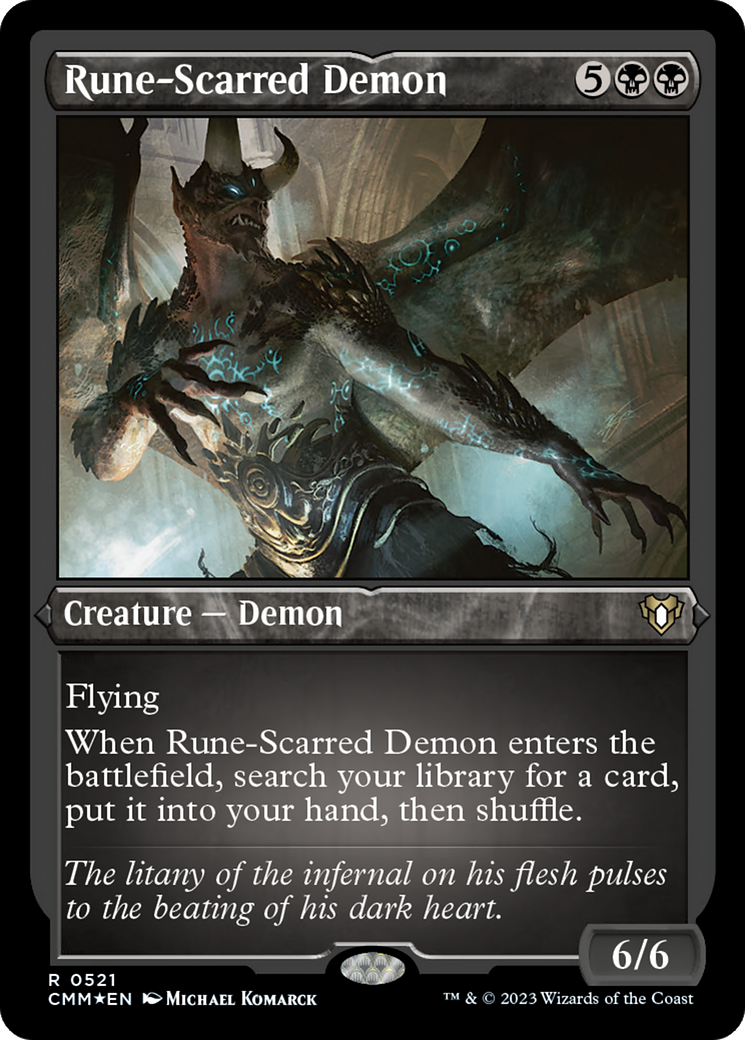 Rune-Scarred Demon (0521) - Foil Etched