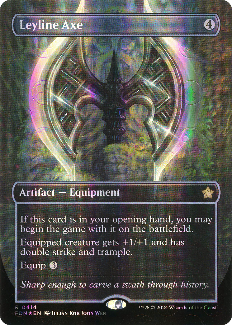 Leyline Axe (0414) (Borderless) - Mana Foil