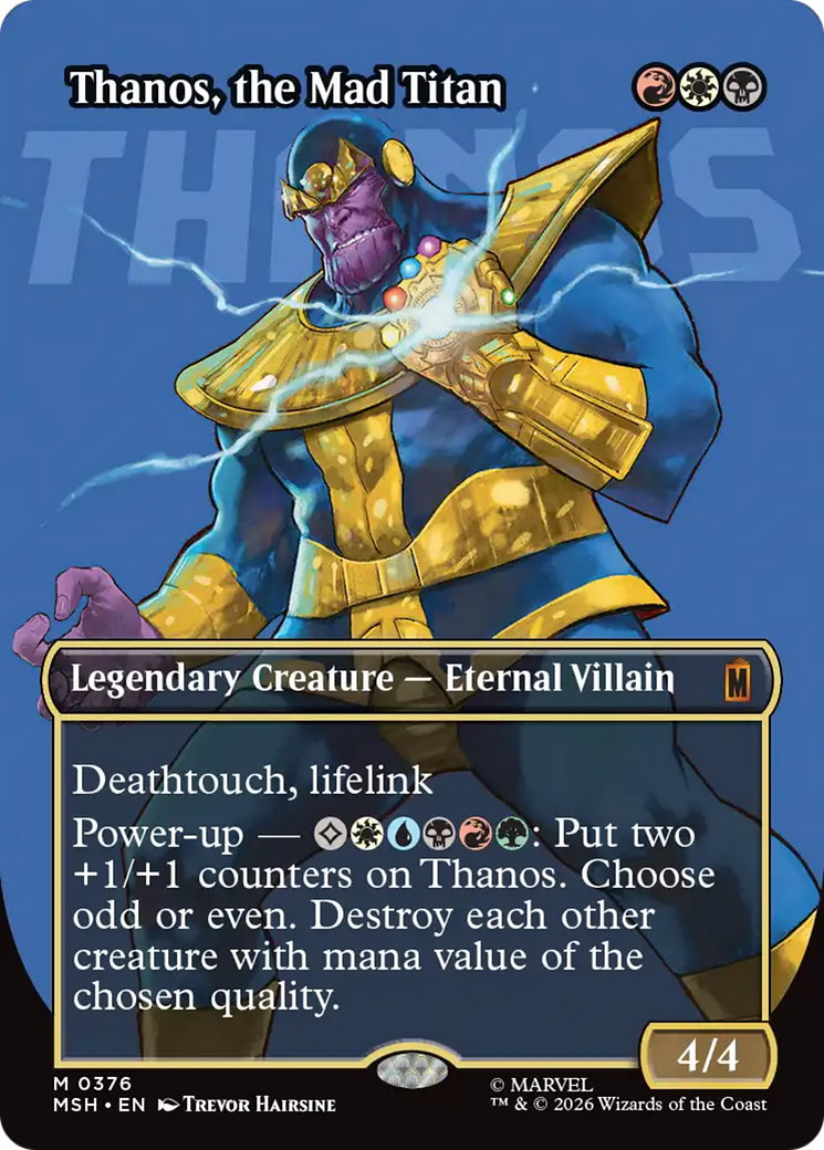 Thanos, the Mad Titan (0376) (Borderless) (MSH) - Foil