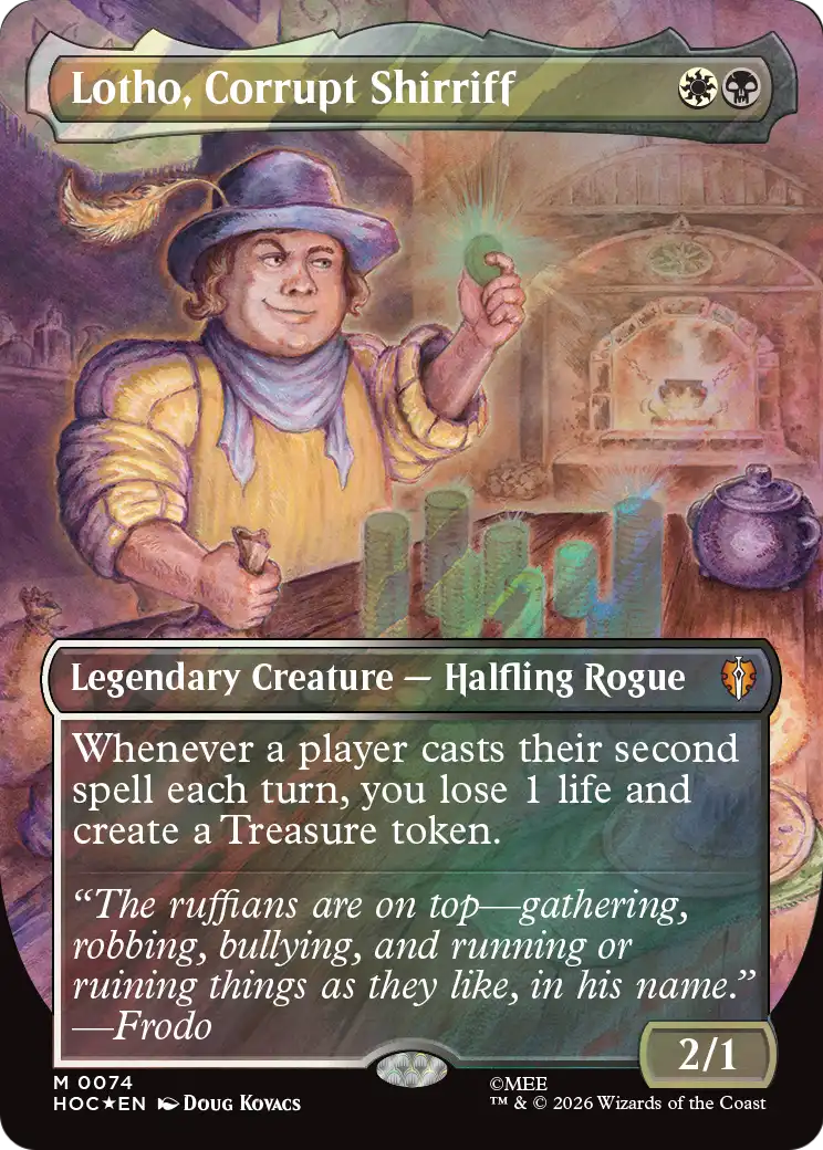Lotho, Corrupt Shirriff (0074) (Borderless) (HOC) - Surge Foil