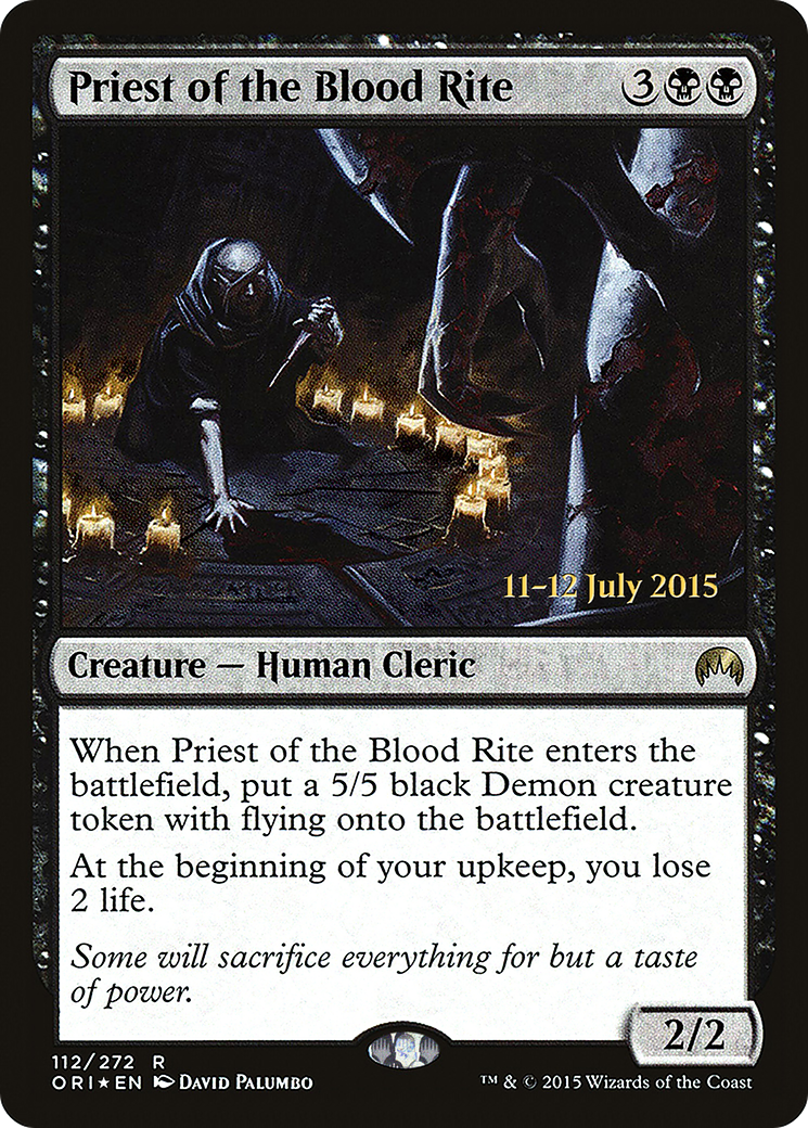 Priest of the Blood Rite (112) (Prerelease) - Foil