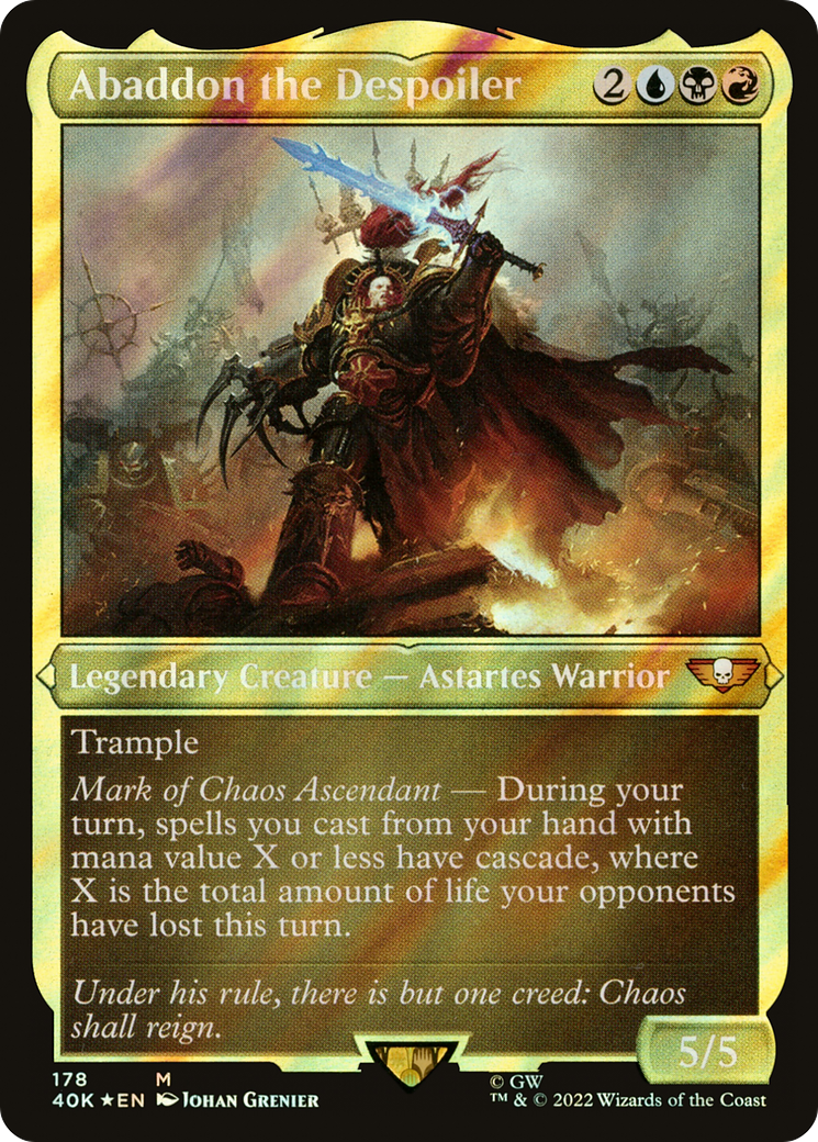Abaddon the Despoiler (178) (Display Commander) (Thick Stock) - Surge Foil