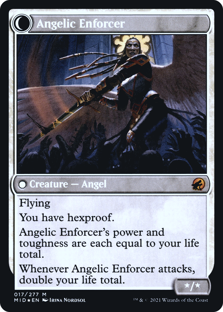 Enduring Angel // Angelic Enforcer (017) (Prerelease) (PMID) - Foil