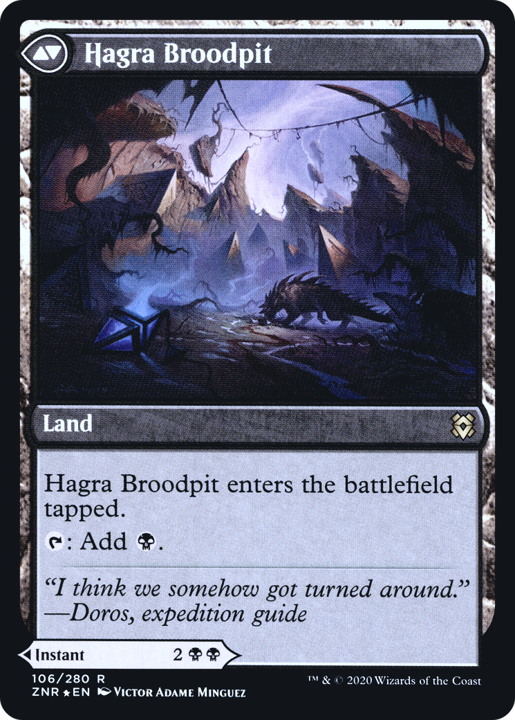 Hagra Mauling // Hagra Broodpit (106) (Prerelease) (PZNR) - Foil
