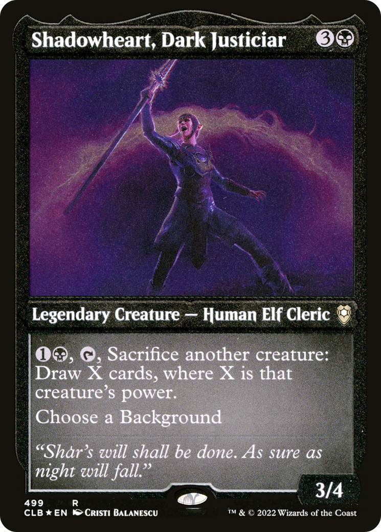 Shadowheart, Dark Justiciar - Foil Etched