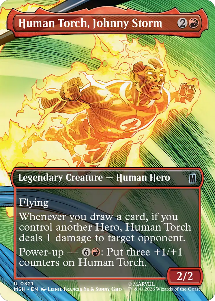 Human Torch, Johnny Storm (0321) (Borderless) (MSH)