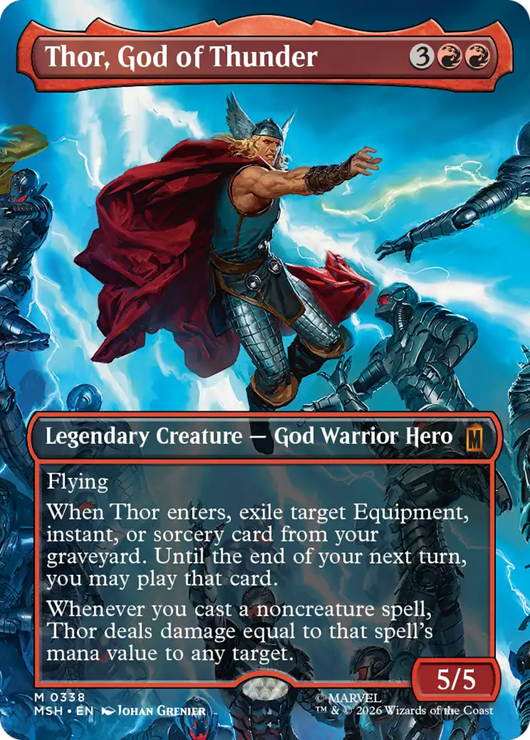 Thor, God of Thunder (0338) (Borderless) (MSH) - Foil