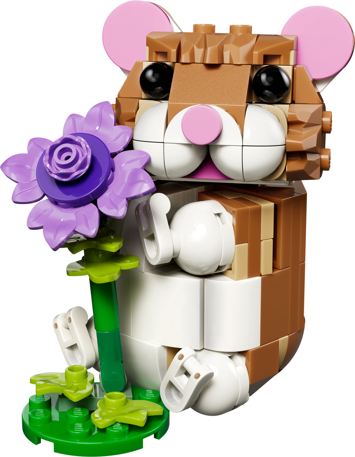 LEGO Set - Cute Hamster with a Flower