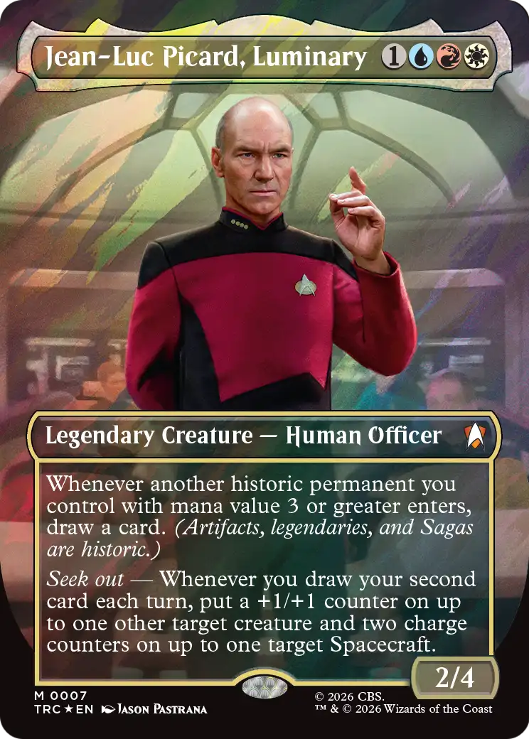 Jean-Luc Picard, Luminary (0007) (Borderless) (TRC) - Surge Foil