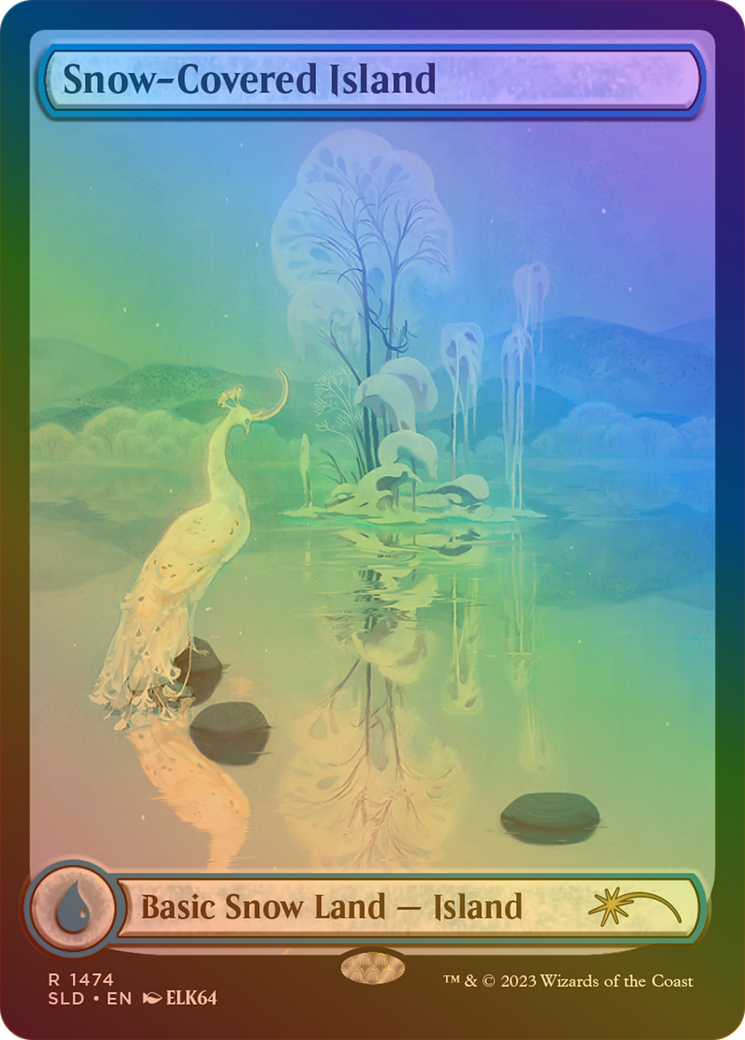 Snow-Covered Island (1474) (Textless) - Rainbow Foil