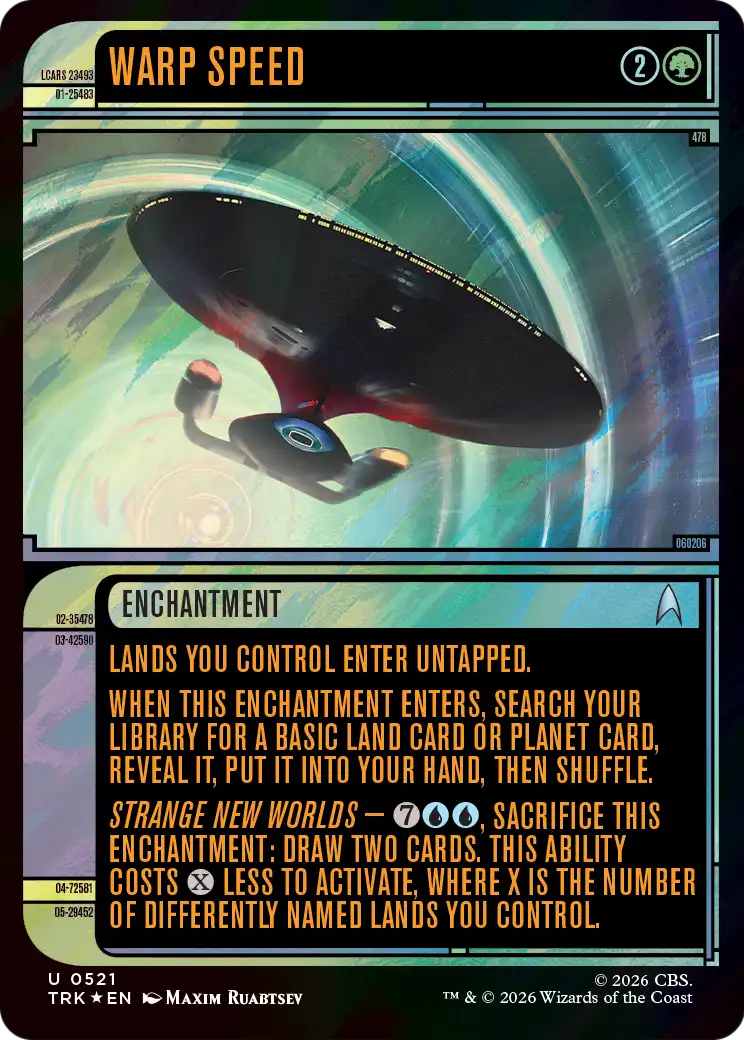 Warp Speed (0521) (Showcase) (TRK) - Surge Foil