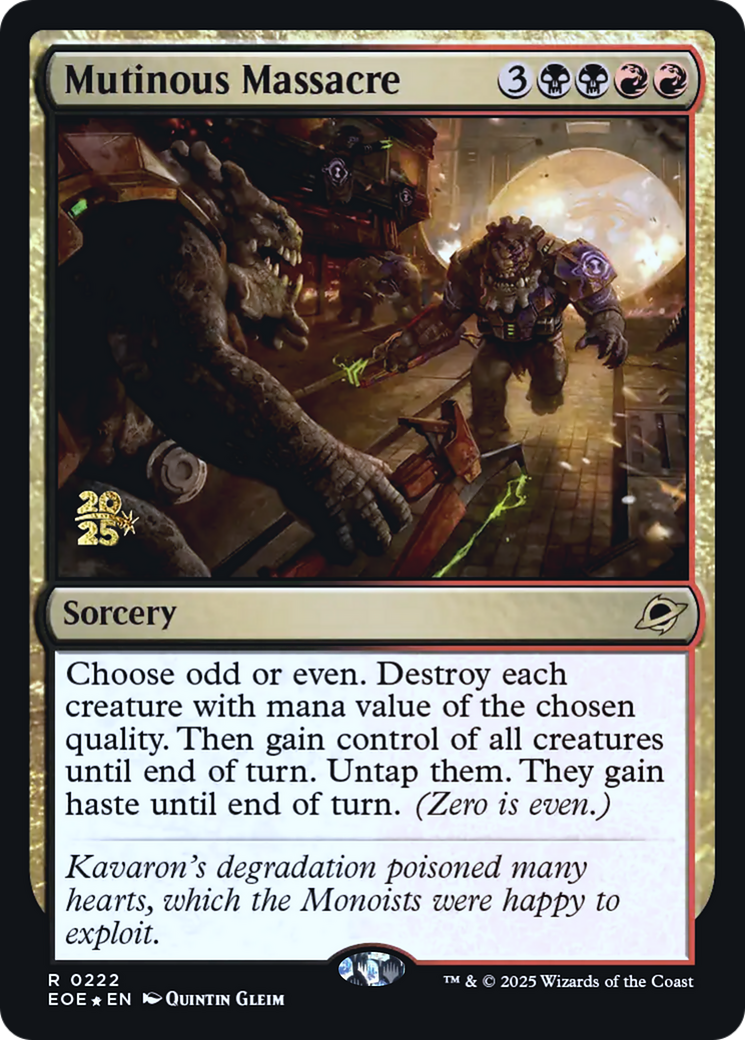 Mutinous Massacre (0222) (Prerelease) - Foil