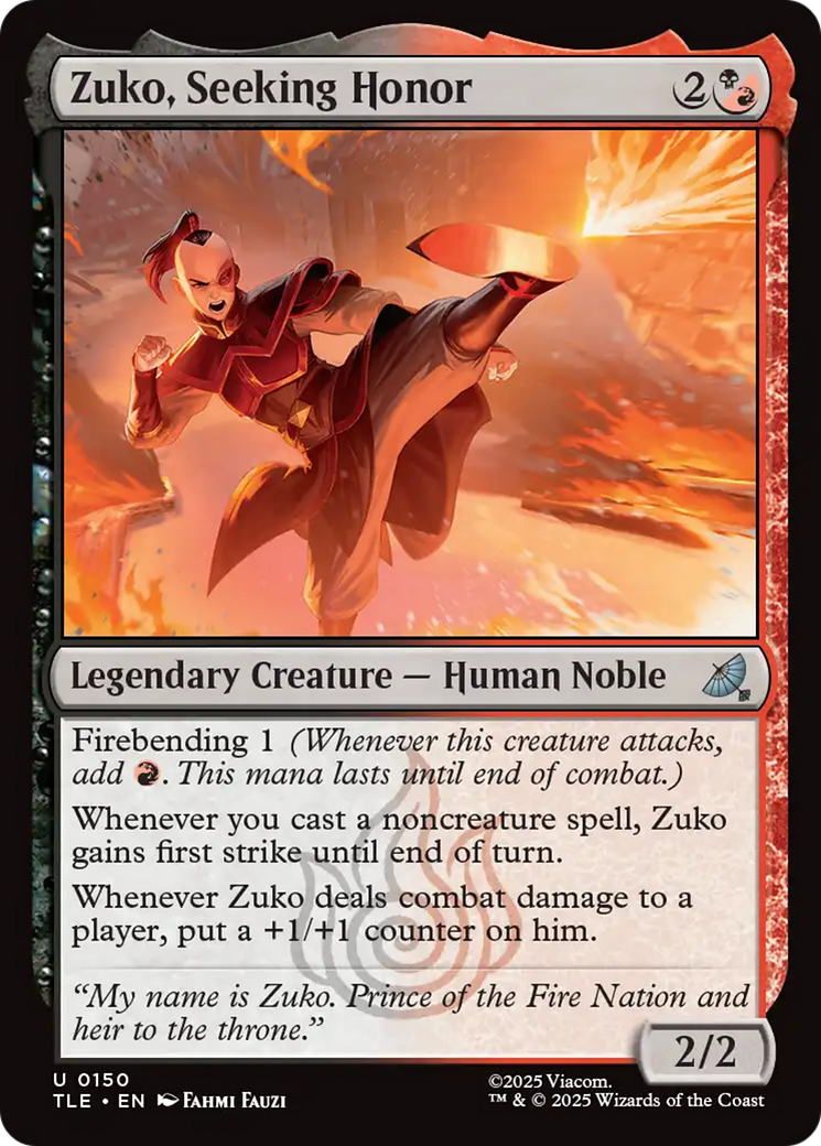 Zuko, Seeking Honor - Foil tle