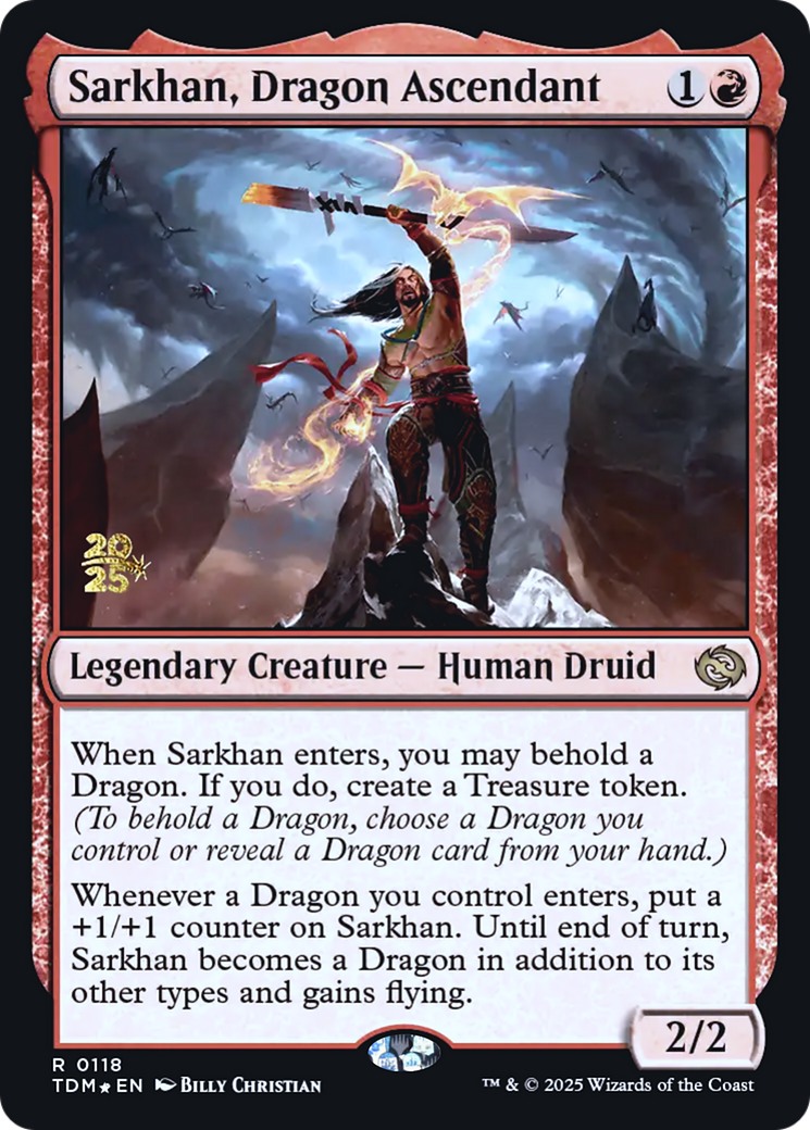 Sarkhan, Dragon Ascendant (0118) (Prerelease) (PTDM) - Foil