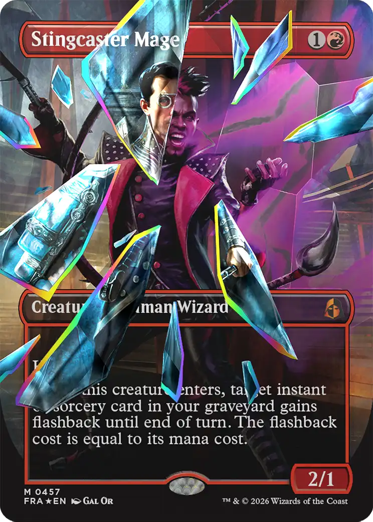 Stingcaster Mage (0457) (Borderless) (FRA) - Facet Foil