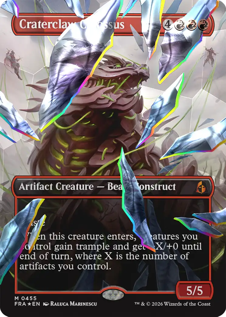 Craterclaw Colossus (0455) (Borderless) (FRA) - Facet Foil