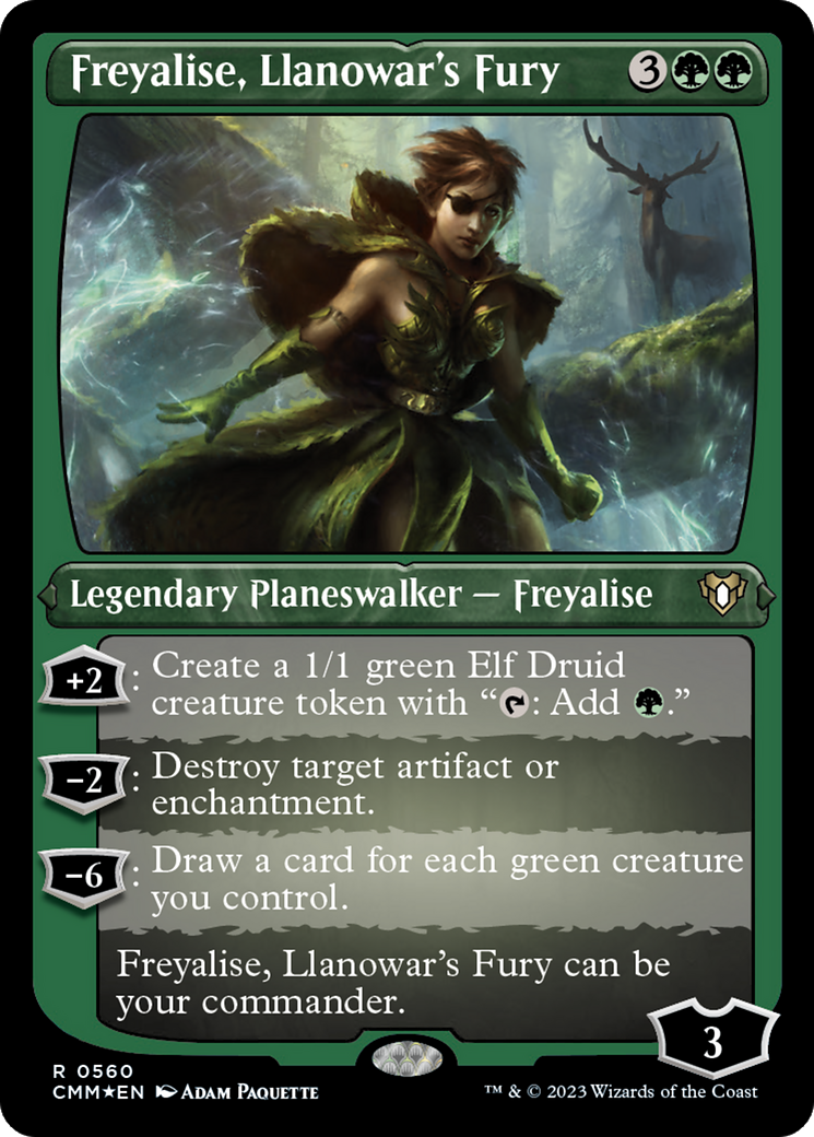 Freyalise, Llanowar's Fury (0560) - Foil Etched