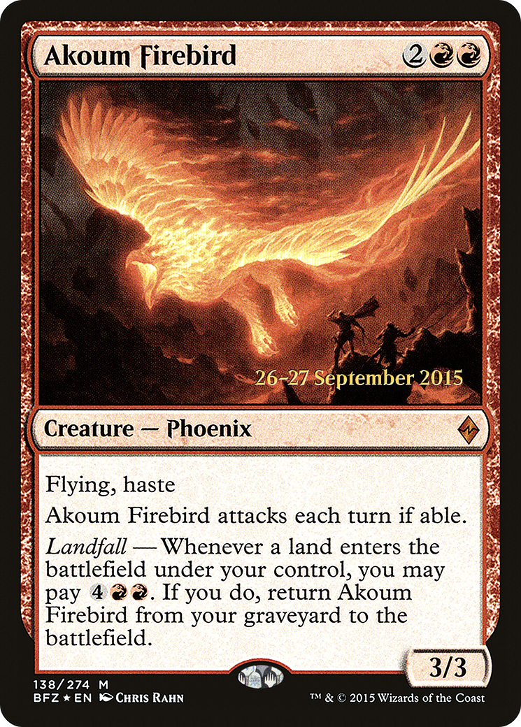 Akoum Firebird (138) (Prerelease) - Foil