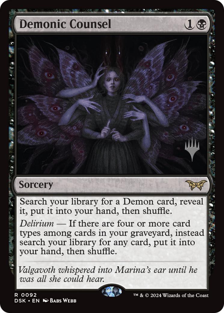 Demonic Counsel (0092) (Promo Pack) - Foil