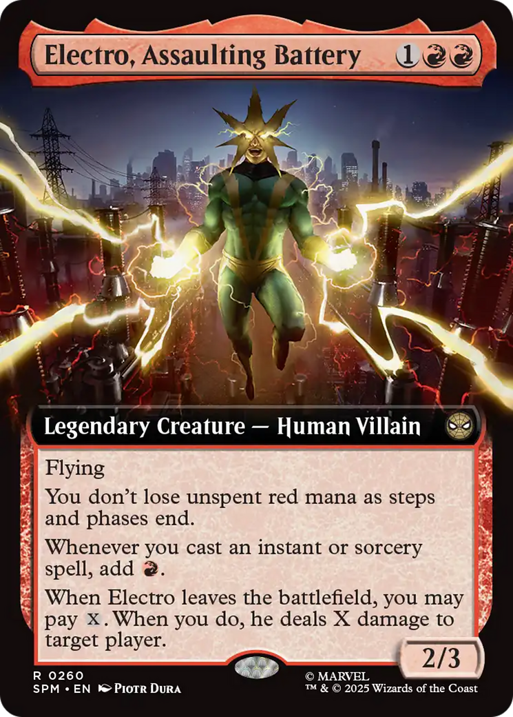 Electro, Assaulting Battery (0260) (Extended Art) - Foil
