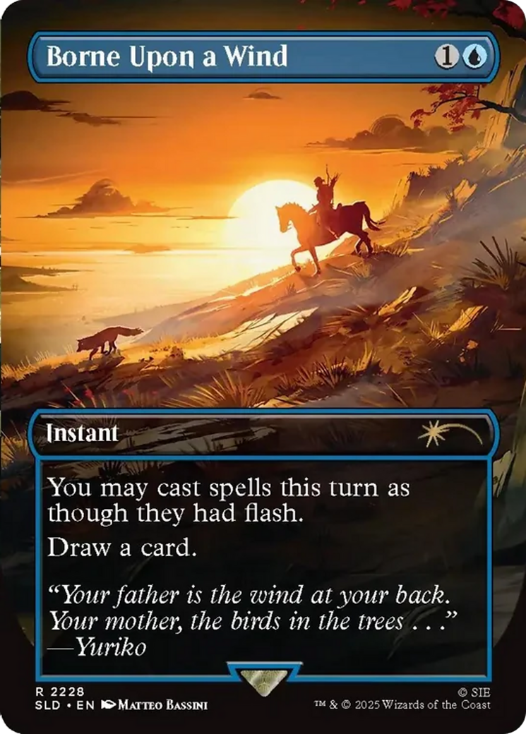 Borne Upon a Wind (2228) (Borderless) - Foil sld