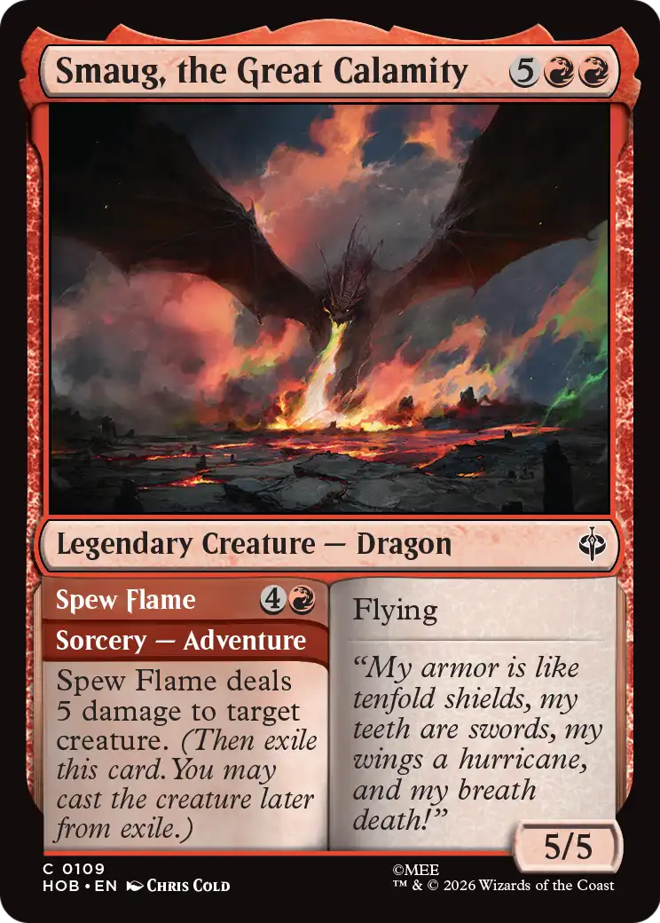 Smaug, the Great Calamity // Spew Flame (HOB) - Foil