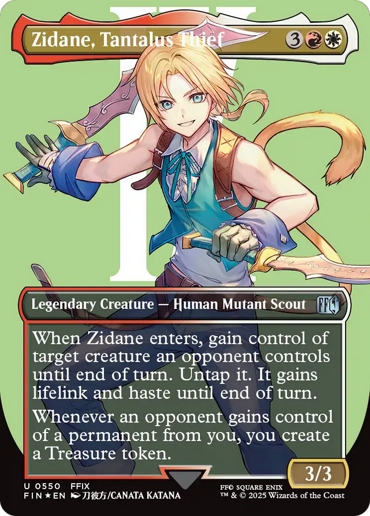 Zidane, Tantalus Thief (0550) (Borderless) - Surge Foil